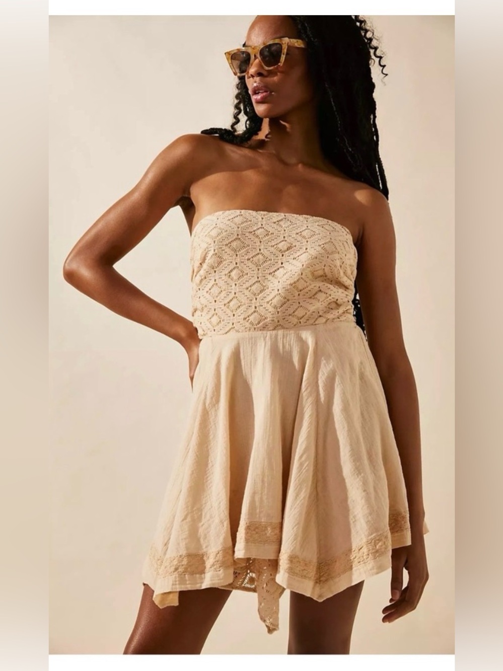 Free People Renata mini dress in peach sands